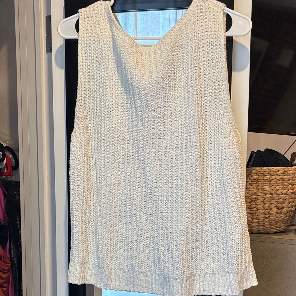 Abercrombie & Fitch Cream Knit Tank Top